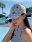 Fashion Rice Gray Checkerboard Embroidered Sun Protection Empty Sun Hat