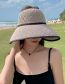 Fashion Khaki Polyester Gingham Ribbon Ribbon Sun Hat