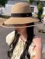 Fashion Blue Alphabet Web Straw Big Brim Sun Hat