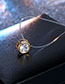 Fashion Gold Geometric Diamond Circle Necklace
