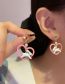 Fashion A Pair Of Ear Clips (triangular Clips) Alloy Hollow Heart Rabbit Ear Clip Earrings
