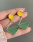 Fashion A Pair Of Ear Clips (triangular Clips) Alloy Contrasting Color Drop Oil Geometric Ear Clip Earrings