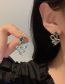 Fashion Silver Alloy Diamond Drip Snake Stud Earrings