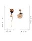 Fashion A Pair Of Ear Clips (triangular Clips) Alloy Contrasting Color Bear Balloon Asymmetric Ear Clip Earrings