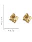 Fashion Pair Of Gold Stud Earrings Irregularly Folded Geometric Stud Earrings