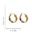 Fashion Gold Alloy Drip Geometric Hoop Earrings