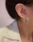 Fashion A Pair Of C Letter Earrings Alloy Geometric Drip Round Earrings