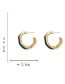 Fashion A Pair Of C Letter Earrings Alloy Geometric Drip Round Earrings