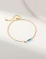 Fashion Gold Gold-plated Copper Geometric Beaded Anklet