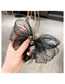 Fashion Beige Rhinestone Ball Mesh Bow Hair Tie