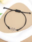 Fashion 8 Character Love Brown Wax Rope Alloy Hollow Heart 8 Character Hair Rope