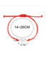 Fashion 8 Character Love Red Wax Rope Alloy Hollow Heart 8 Character Hair Rope