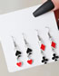 Fashion Silver Alloy Heart Rhombus Earring Set