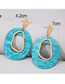 Fashion White Resin Acrylic Hoop Earrings