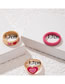 Fashion Gold Alloy Contrasting Color Heart Ring Set