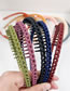 Fashion Purple Plastic Zigzag Chain Frosted Headband