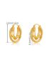 Fashion Gold Gold-plated Copper Multi-layer Crossover Earrings