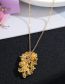 Fashion Golden Light Colored Gravel Irregular Natural Stone Necklace