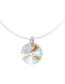 Fashion Color Geometric Round Zirconia Fishing Line Necklace