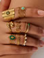 Fashion 9# Gold Plated Titanium Geometric Ring