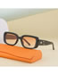 Fashion Solid White Gray Flakes Pc Square Small Frame Sunglasses