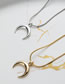 Fashion Gold Gold-plated Metal Moon Necklace