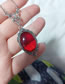 Fashion Red Alloy Geometric Oval Necklace