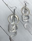 Fashion Silver Alloy Geometric Moon Snake Earrings