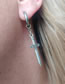 Fashion Silver Alloy Geometric Dagger Hoop Earrings
