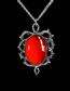 Fashion Red Metal Oval Necklace