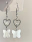 Fashion 1# Alloy Butterfly Heart Earrings
