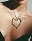 Fashion Silver Metal Cutout Heart Necklace