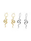 Fashion Gold Alloy Geometric Snake Hoop Earrings