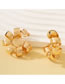 Fashion Gold Alloy Spring Shape Geometric Round Earrings