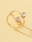 Fashion Gold Alloy Diamond Geometric Ear Clips