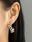 Fashion Gold Alloy Geometric Digital Crown Ear Clip Earrings