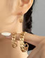 Fashion Small Metal Cutout Chain Earrings