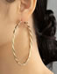 Fashion Gold Alloy Geometric Twist Round Earrings