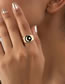 Fashion Gold Alloy Drip Oil Moon Star Open Ring