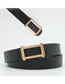 Fashion Camel Wide Belt With Rectangular Plate Buckle
