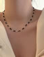 Fashion Silver Metal Chain And Crystal Necklace