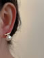 Fashion Gray Pearl Stud Earrings Metal Split Pearl Stud Earrings