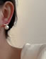 Fashion Gray Pearl Stud Earrings Metal Split Pearl Stud Earrings