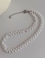 Fashion Silver Wheat Ear Imitation Pearl Beaded Necklace