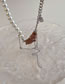 Fashion Silver Alloy Pearl Beaded Panel Chain Rabbit Necklace