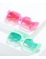 Fashion Jelly Green Frame Green Slice Pc Notched Square Sunglasses