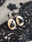 Fashion 1# Metal Geometric Raven Earrings