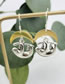 Fashion Gold Metal Moon Sloth Earrings