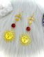 Fashion Gold Metal Moon Sun Earrings
