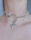 Fashion Silver Alloy Geometric Bat Necklace